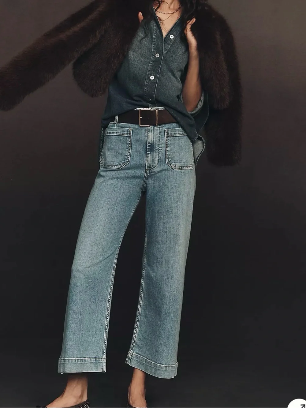 Maeve by Anthropologie Colette Light Blue Wide-Leg Jeans